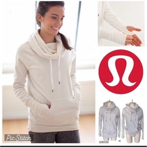 Lululemon Don’t Hurry Be Happy Pullover Polar Cream Fleece Sweater Size 4